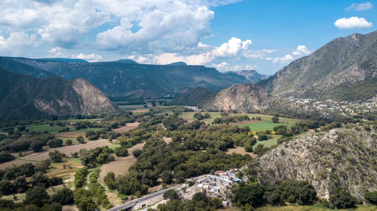 vista aérea de la Reserva de la Biosfera Barranca de Metztitlán