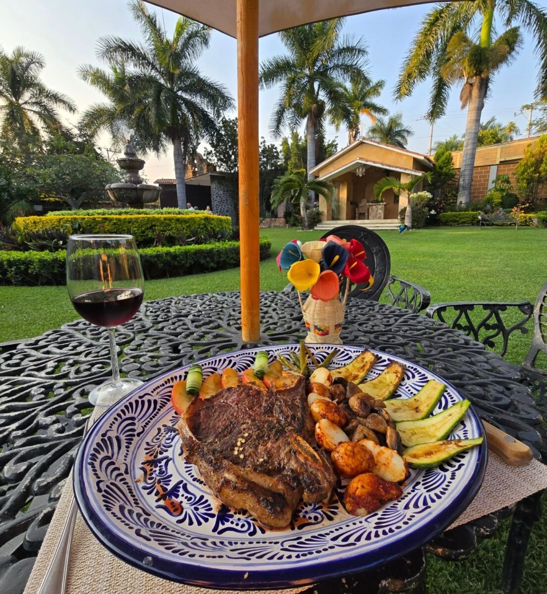 Comida en Finca Villa Leona, Jiutepec 