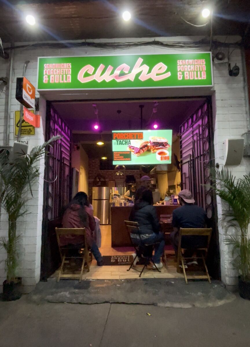 Fachada del restaurante Cuche en la Col. Narvarte 
